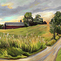 Barn on the Ridge in West Newbury Vermont